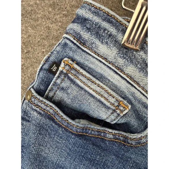 Judy Blue Inseam Panel Two Tone Flare Wide Leg Jeans High Rise Size 9/29 JB88524 - Picture 13 of 15